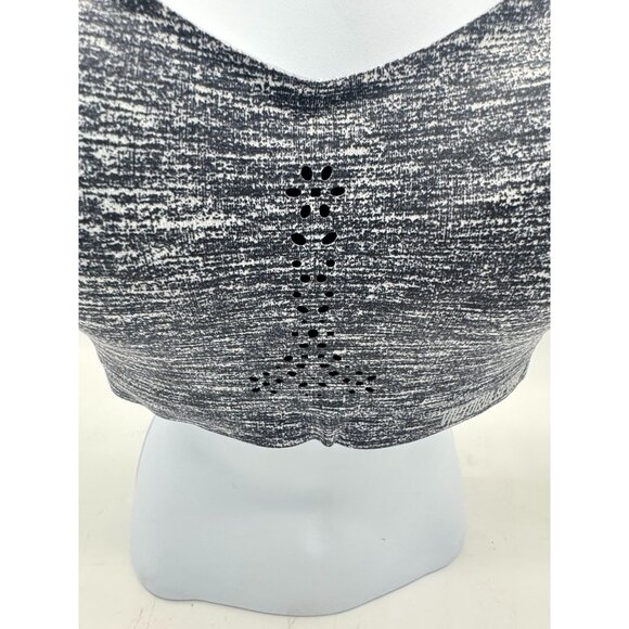 Victorias Secret Speckled Sports Bra Gray Racerback 34B Strappy Back Activewear - Picture 9 of 11